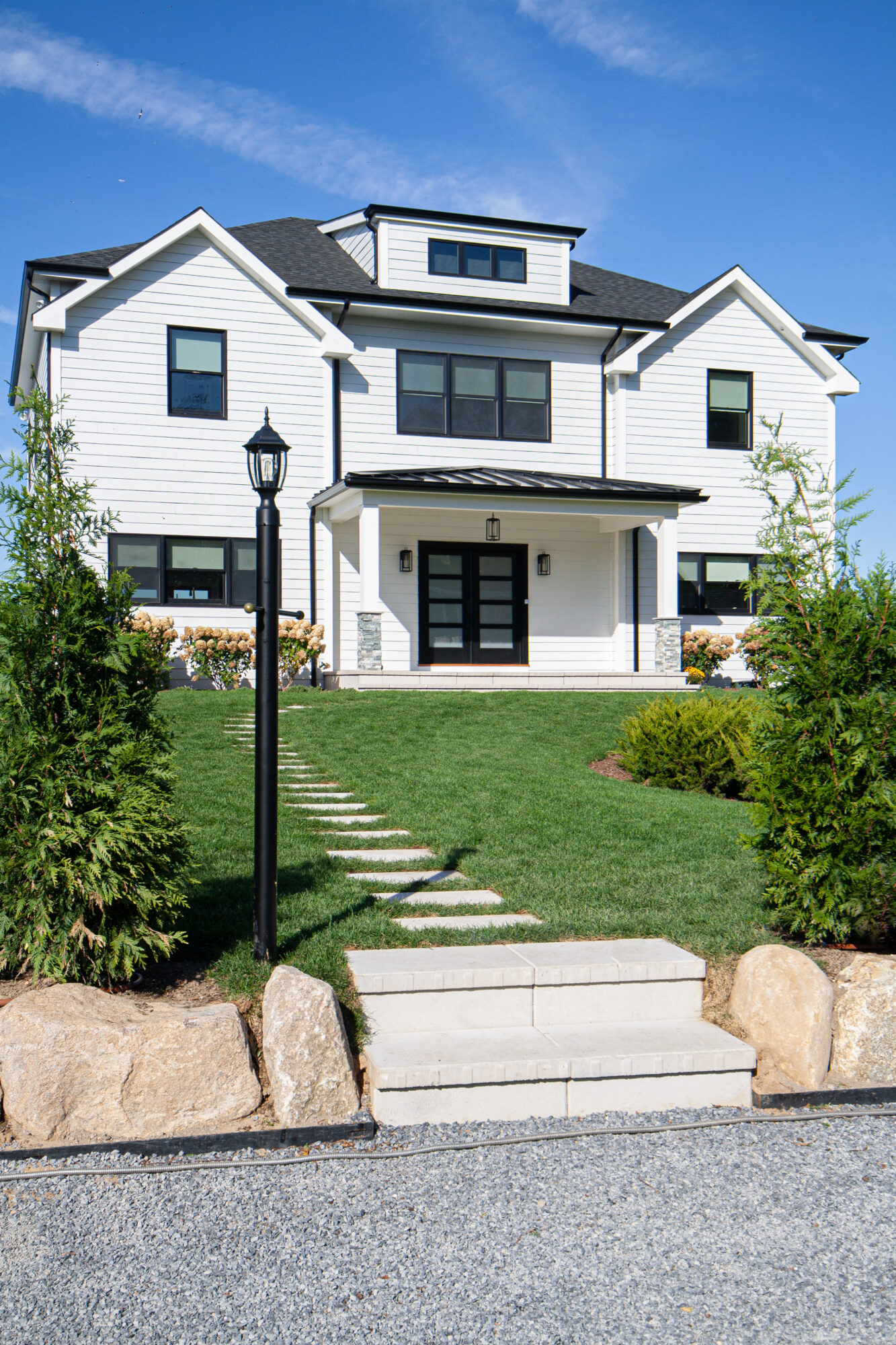 Bay Street exterior home construction in the Hamptons