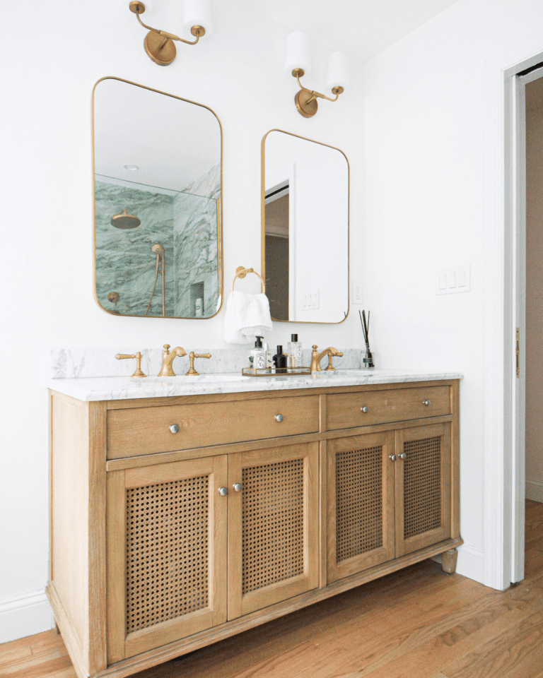 Master Bath Renovation featuring a custom shower pan with large-format tiles.