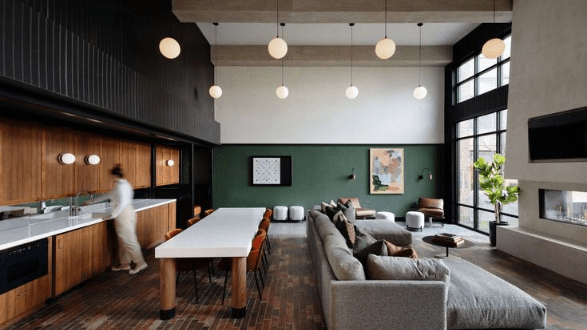 Multi-purpose dining area doubling as a workspace