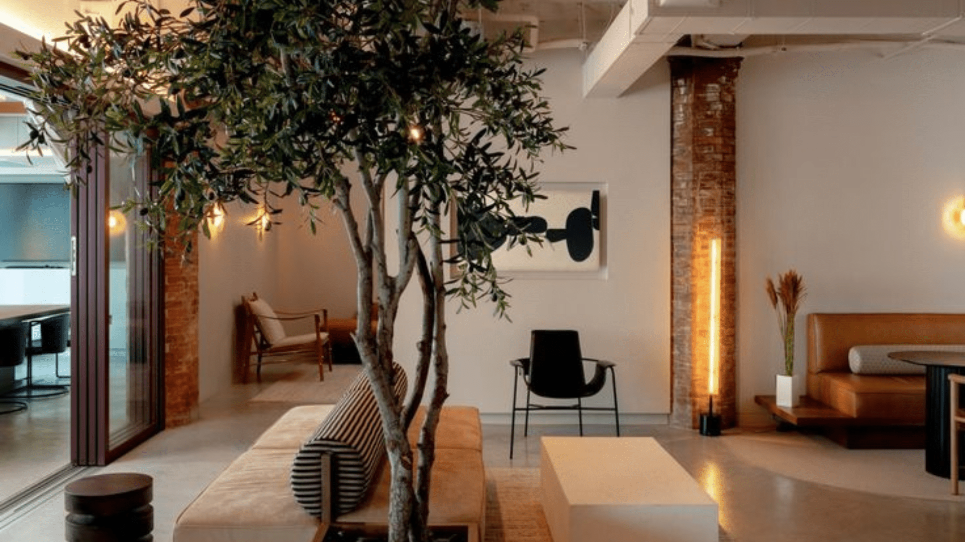 Living room featuring automated lighting and controls