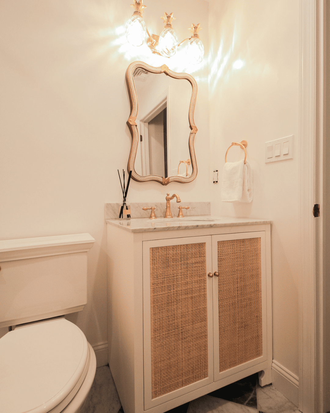 High-quality Kohler fixtures installed in a master bath renovation