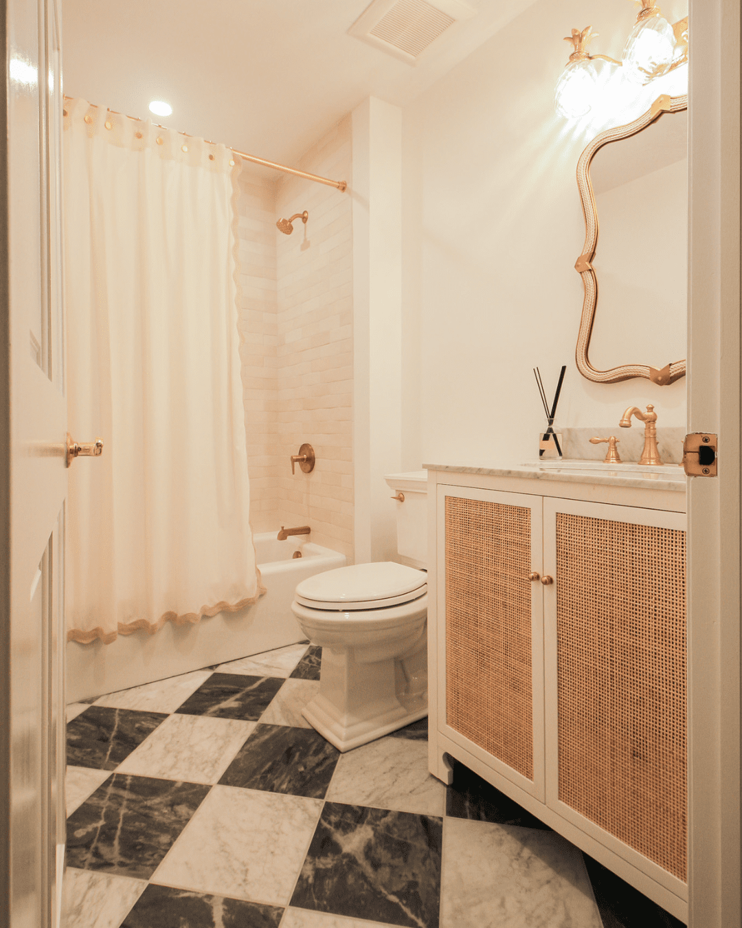 Thoughtful lighting highlighting a serene bath retreat